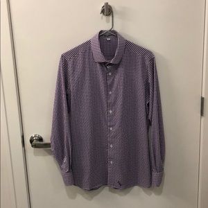 State and Liberty - Purple gingham dress shirt